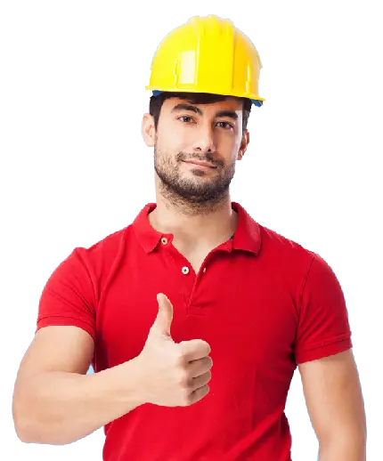 چاپ پوستر دانلود عکس دور بری شده و پی ان جی مهندس عمران خوش هیکل با کلاه ایمنی 