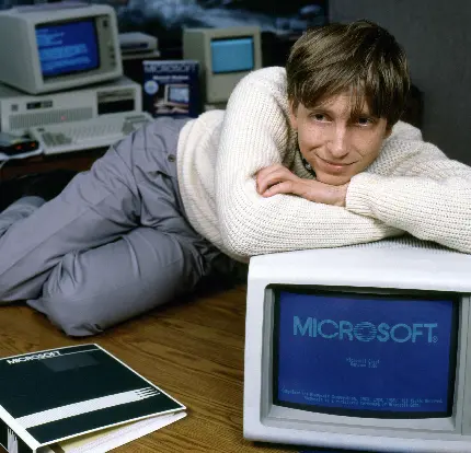 عکس نوجوانی بیل گیتس bill gates مدیرعامل ثروتمند شرکت مایکروسافت