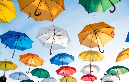 تصاویر رویایی از چتر های رنگارنگ و زیبا مخصوص پروفایل و زمینه