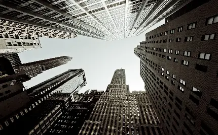 عکس پس زمینه از ساختمان های مرتفع شهر با نمای جالب عکاسی