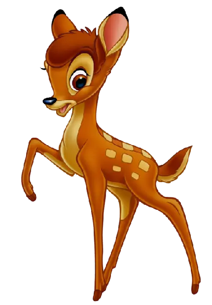 بک گراند بامبی Bambi در زمینه سفید و فرمت PNG