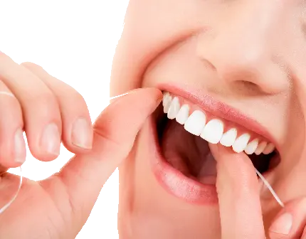 تصویر پی ان جی دندان های سفید و سالم مخصوص چاپ بنر برای تزئین دندانپزشکی 