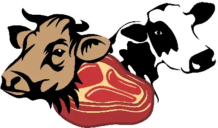 دانلود عکس گاو کارتونی گرافیکی و گوشت مناسب لوگو قصابی و لبنیاتی 