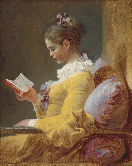 تصویر نقاشی دختر با لباس پرنسسی زرد به سبک رنگ روغن