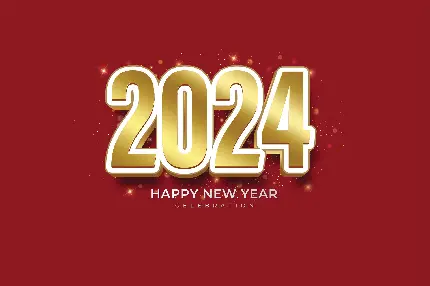 عکس گرافیکی ساده عدد ۲۰۲۴ برای تبریک سال نو میلادی و کریسمس 2024 