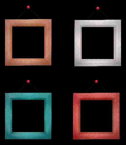 تصویر انواع فریم و کادر عکس مربعی با رنگ های مختلف 