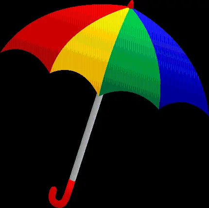 png نقاشی دیجیتالی چتر رنگارنگ با کیفیت عالی