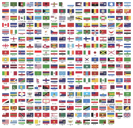 عکس استوک پرچم های مختلف در سراسر جهان با فرمت PNG