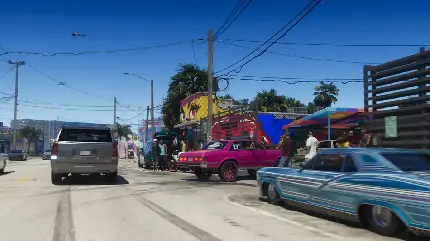 عکس گرافیک خیابان ها و ماشین ها در بازی جی تی ای 6 gta