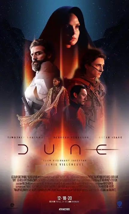 عکس پس زمینه از پوستر فیلم تلماسه Dune 2 با حضور بازیگران حرفه ای