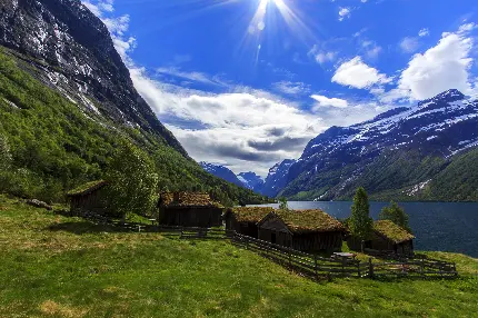 عکس واقعی  و زیبا از منظره برنگ ستر در نروژ شبیه سکانس فیلم های رویایی