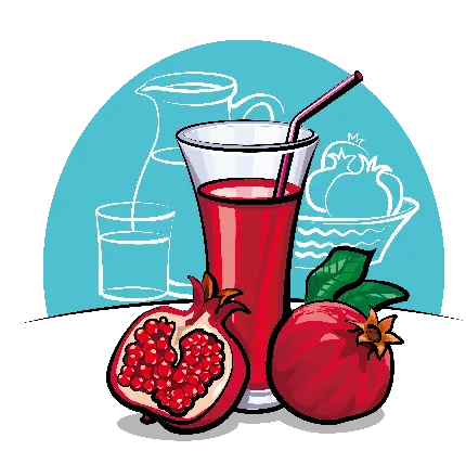 نقاشی انار زیبا