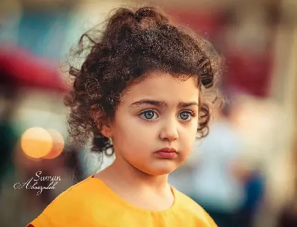 عکس زیباترین دختربچه جهان با چشمان رنگی و زیبا