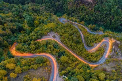 عکس جاده شمال تو ماشین