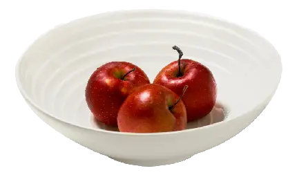 دانلود تصویر سیب های قرمز در ظرف با فرمت پی ان جی 