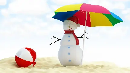 چاپ پوستر والپیپر و تصویر زمینه از آدم‌ برفی برای بکگراند افراد با روحیه شاد
