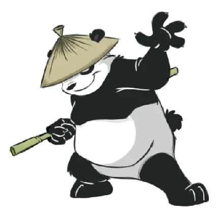 شاخ ترین عکس PNG پاندای کونگ فو کار برای پروفایل کارتونی