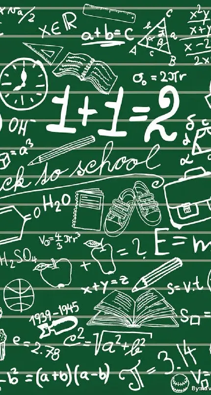 زیباترین والپیپر فرمول های ریاضی روی تخته سیاه برای آیفون