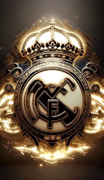 تصویر نشان رئال مادرید طلایی و خاص مخصوص پروفایل 