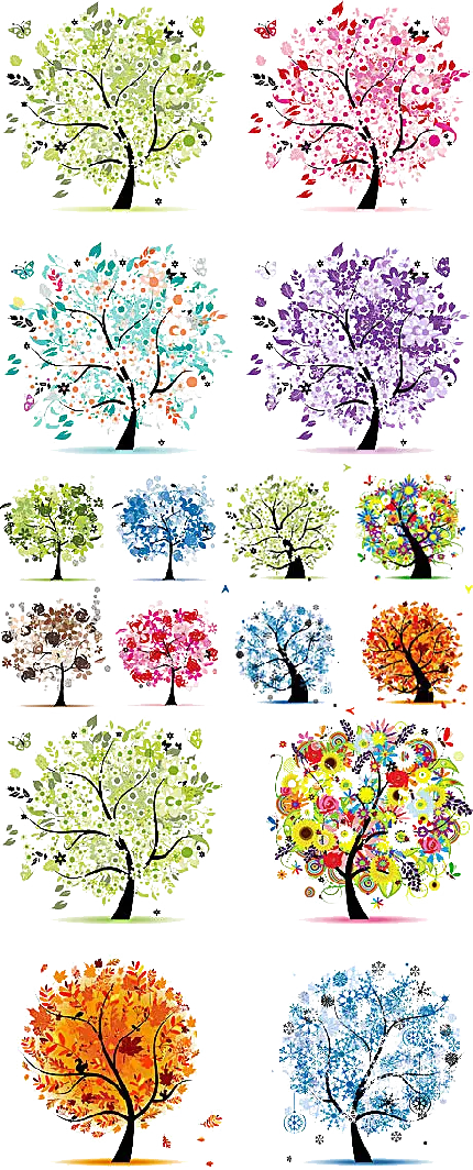 دانلود عکس درخت چهار فصل پی ان جی در سایز های مختلف