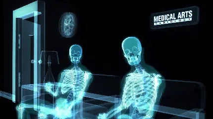 عکس رادیولوژی اعضای بدن در حال ورزش کردن مخصوص اینستاگرام