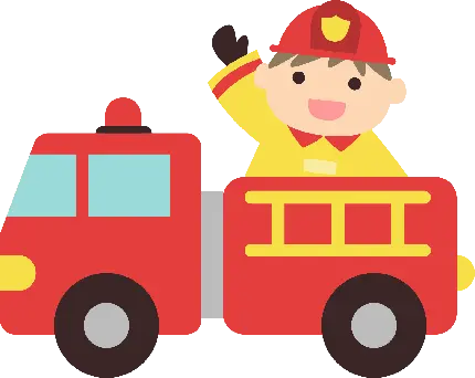 عکس ماشین آتش نشانی بچه گانه برای نقاشی کودکان