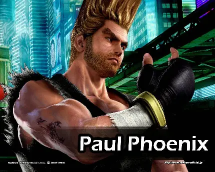 چاپ پوستر عکس نوشته پال فینکس Paul Phoenix مخصوص پروفایل و پست گیمر های حرفه ای 