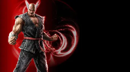 چاپ قاب موبایل و گوشی بک گراند هیهاچی میشیما Heihachi Mishima در پشت زمینه سیاه و قرمز