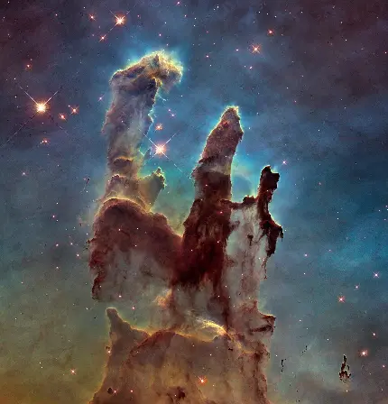 عکس از ستون های آفرینش ارسال شده به وسیله ی تلسکوپ فضایی جیمز وب