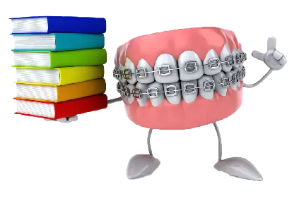 عکس پی ان جی کارتونی ارتودنسی دندان برای انتشارات چاپی