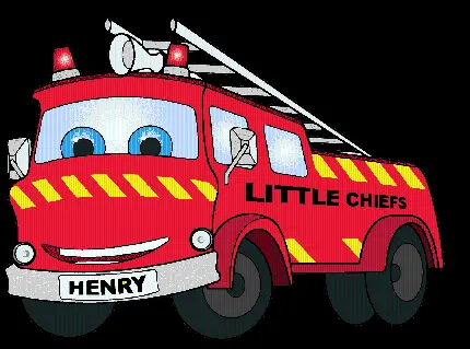 دانلود رایگان تصویر PNG ماشین آتشنشانی کارتونی و فانتزی