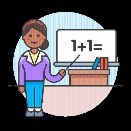 تصویر پی ان جی معلم ریاضی خانم با کیفیت بالا 