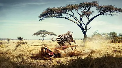 تصویر غیر واقعی از حیوانات آفریقایی به سبک سورئالیسم