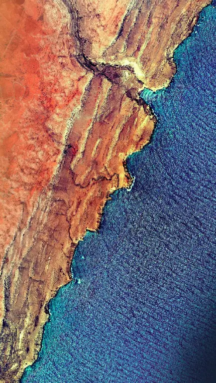خفن ترین عکس صفحه طبیعت ناب ساحل صخره ای دریا برای گوشی گلکسی Galaxy A24