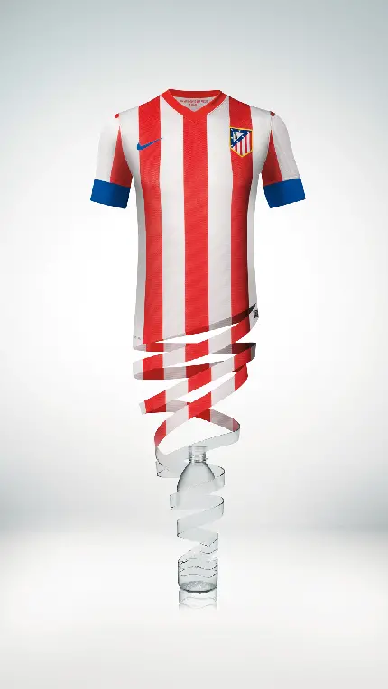 عکس زمینه دیجیتالی با طراحی خلاقانه از پیراهن ورزشی تیم اتلتیکو مادرید