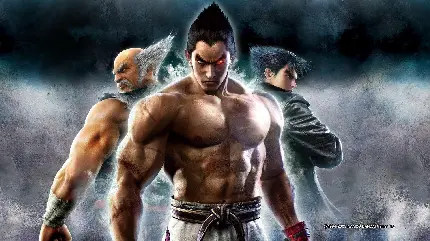 تصویر جین کازاما Jin Kazama با پدر و پدربزرگش