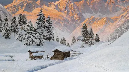 دانلود رایگان بهترین عکس ها از تابلو نقاشی های زمستانی