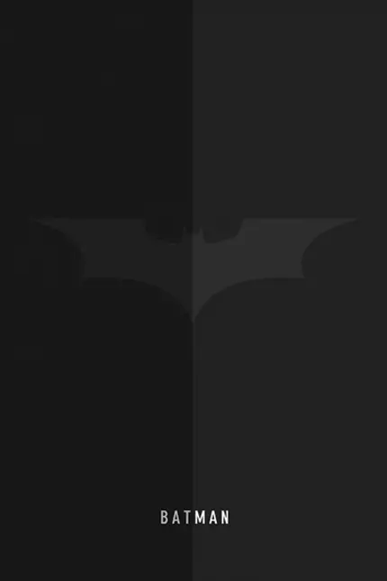 لوگو مینیمال و سیاه سفید ابرقهرمان محبوب به نام بتمن BATMAN
