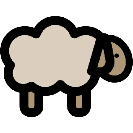 نقاشی ساده و آسان گوسفند کارتونی برای کودکان