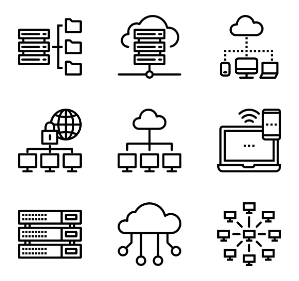 تصویر PNG فضای شبکه ای متصل به هم با استفاده از برنامه نویسی