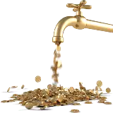 چاپ قاب موبایل و گوشی دانلود PNG پی ان جی پول سکه ای طلایی بدونه پس زمینه 
