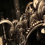 تصویر زمینه مکانیکی چرخ دنده های غول پیکر برای کامپیوتر