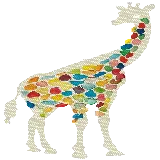 چاپ قاب موبایل و گوشی برترین فایل هنری شفاف زرافه برای طراحی آیکون ها و کرسرها