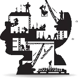 چاپ قاب موبایل و گوشی تصویر خلاقانه و هنرمندانه فتوشاپ شده مهندس عمران یا ساختمان PNG