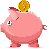 چاپ قاب موبایل و گوشی عکس کارتونی قلک خوک صورتی برای کارهای گرافیکی