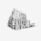چاپ قاب موبایل و گوشی طراحی ساختمان چند طبقه و چند واحد با زمینه سفید 