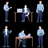 چاپ قاب موبایل و گوشی دانلود عکس پی ان جی png معلم مرد یا آقا در پوزیشن و موقعیت های مختلف 