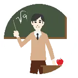 چاپ قاب موبایل و گوشی دانلود عکس PNG پی ان جی معلم در حال تدریس ریاضی با کیفیت بالا 