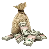 چاپ قاب موبایل و گوشی دانلود فایل پی ان جی PNG کیسه پر از دلار بدون پس زمینه
