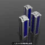 چاپ قاب موبایل و گوشی تصویر زمینه سه بعدی بلوک هایی شبیه به ساختمان مخصوص لپ تاپ